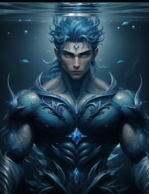 Top quality, Photorealistic, 16K, High Definition, Unity 16K wallpaper, high res, ultra sharp, masterpiece, ((masterpiece)), best quality, expressive eyes, perfect face, Super eyes, masterpiece, highly detailed exquisite character art, epic fantasy digital art style, detailed digital 3D fantasy art, ultra-realistic, male, male chubby slime body, slime male, (((natural light))) large slime, plumped pectorals, flat crotch, transparent skin, teal blushing, slimy skin, liquid slime male, white blushing, ((alpha male)), dominate, Neon ((Blue skin Slime Body)) soaked, liquid, tendrils, light blue sticky slime, thighs, Slime covered slime body, slime cloak, ((slime tentacles)), gay, yaoi, in a tentacle river, male slime man, slime bodybuilder, masculine, ((reflective skin)) ((glowing)) (((God Rays))), slimes, translucent skin, water drop, bubble,