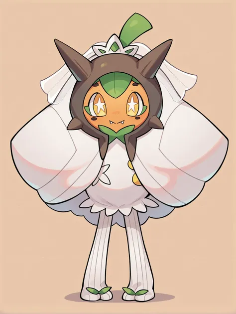 score_9, score_8_up, score_7_up, score_6_up, score_5_up, score_4_up, source_anime, BREAK
1girl, solo, simple background, <lora:OgerXL-15:1> ogerpon, pokemon (creature), +_+, no humans, white poncho, white tights, ribbed tights, white dress, bridal veil, wedding dress, no shoes, two toes,