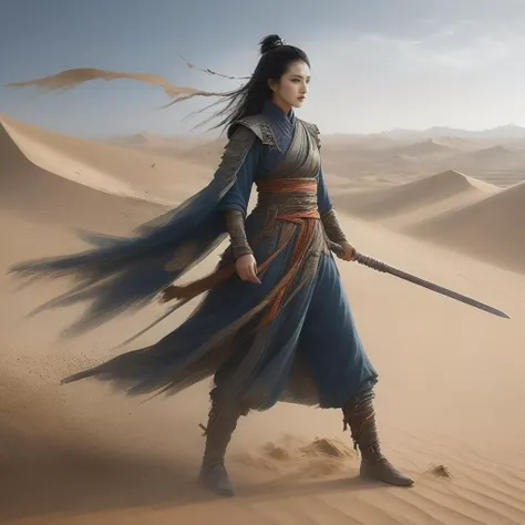 best quality, highres, masterpiece, outdoors, nice face , beautiful girl, Qin Dynasty, tattered chivalrous costume, tattered clothing, wind, lucia,
1girl,solo,full body, photo, realistic, desert,
<lora:SDXL Timothee Chalamet as Paul Atreides Dune style CF Timothee Chalamet;Timothee Chalamet as Paul Atreides;Paul Atreides;in Dune style:0.7>in Dune style,Paul Atreides,
<lora:SDXL AiARTiST-JueChen CF AiARTiST;Ancient Chinese general:0.8>AiARTiST,