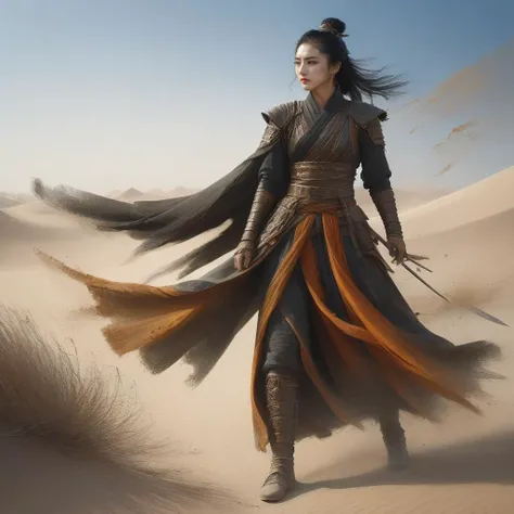 best quality, highres, masterpiece, outdoors, nice face , beautiful girl, Qin Dynasty, tattered chivalrous costume, tattered clothing, wind, lucia,
1girl,solo,full body, photo, realistic, desert,
<lora:SDXL Timothee Chalamet as Paul Atreides Dune style CF Timothee Chalamet;Timothee Chalamet as Paul Atreides;Paul Atreides;in Dune style:0.7>in Dune style,Paul Atreides,
<lora:SDXL AiARTiST-JueChen CF AiARTiST;Ancient Chinese general:0.8>AiARTiST,
