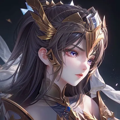 <lora:nvzhanshen-000006:0.8>,nvzhanshen,1girl,solo,long hair,white background,blue eyes,simple background,ponytail,Inlaid with gold,white armor,battle suit,gloves,black hair,portrait,armor,lips,looking up,from side,, best quality , masterpiece, illustration, an extremely delicate and beautiful, extremely detailed ,CG,unity,8k wallpaper, Amazing, finely detail, masterpiece, best quality,official art,extremely detailed CG unity 8k wallpaper,absurdres, incredibly absurdres, huge filesize , ultra-detailed, highres, extremely detailed,beautiful detailed girl, extremely detailed eyes and face, beautiful detailed eyes,light on face,