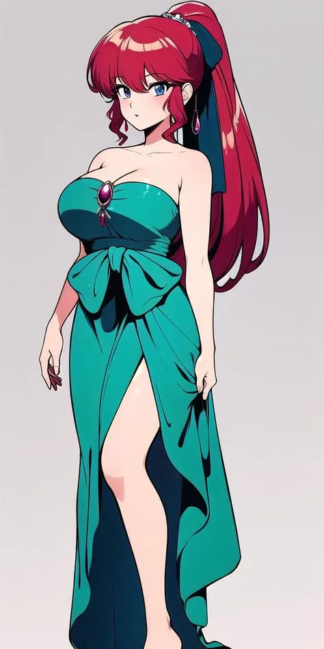 <lora:RanmaChanV2:0.7>, RanmaChan, standing, solo, large_breasts, single_braid, ovadress, masterpiece, best quality, detailed face, detailed eyes, highres,