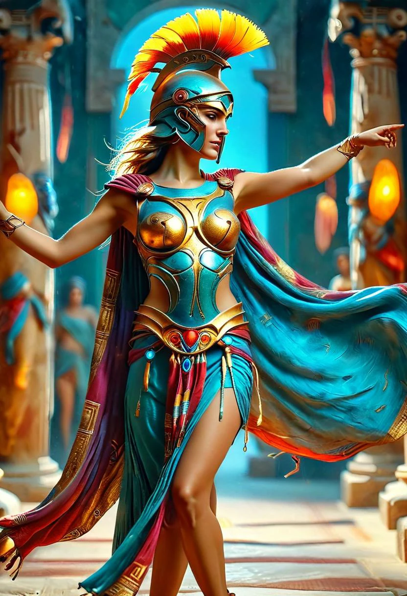 <lora:sdxl_lightning_8step_lora:1> , realistic photo,photorealistic,hyperrealistic,intricate details, (depth of field,bokeh:1.2), 1girl:2, solo:2, ((((she wears vividly colored elegant designed ancient greek clothing:2)))), (((greek dress))), full body portrait of an 18 year old white girl, fully nude, show boobs, show pussy, show legs, ((show full body)), (full body in portrait:1.8), cute, adorable, perfect radiant skin, thin, slender, petite, small body, updo hairstyle, loose strands, light brown hair with highlights, (small breasts), small body, tight body, innocent, perfect face, beautiful face, bright radiant eyes, big hazel eyes, long detailed eyelashes, perfect proportions, shy subtle smile, innocent expression, nude, night, dark, moody, (((ancient dark bedchambers))), (((dark bedchambers))), (((bedchambers))), thick thighs:0.8, perfect round ass, chiaroscuro, low-key, cinematic film still, shallow depth of field, highly detailed, high budget, cinemascope, moody, epic, OverallDetail, gorgeous, RAW photo, photorealisftic, candid camera, color graded cinematic, eye catchlights, atmospheric lighting, skin pores, imperfections, natural, shallow dof,colorful theme, Desertfeathers, great lighting, holding elegant gladius, (action pose in combat:2), female,she,her,
<lora:add-detail-xl:0.3> <lora:great_lighting:3> <lora:PAseer-SDXL-PhoenixRageArmor:0.45> , <lora:PerfectEyesXL:0.75> blue eyes,perfecteyes <lora:Spartan_Armor_XL:0.45> , spartan armor, spartan helmet, plumed helmet, spiked spartan helmet, cloak, shortsword, <lora:Neon_Cyberpunk_Impressionism_SDXL:0.7> , mad-cybrpnkimprss,