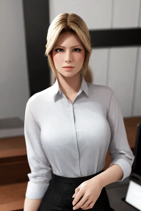 masterpiece, best quality, highres, 1girl, helena <lora:helena_portrait_full_512_nai:1> photorealistic, office lady, suit