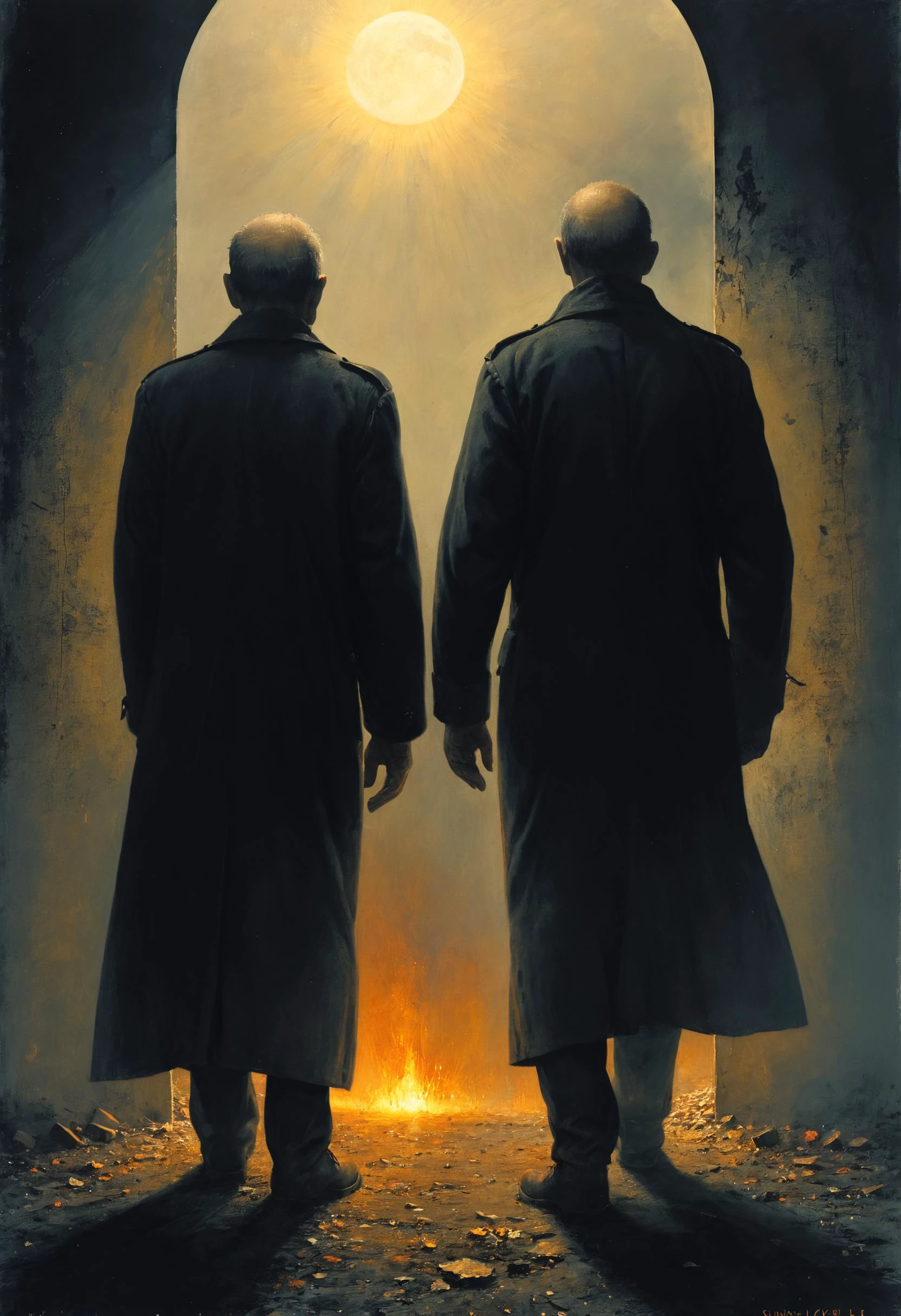 We are the murderous pair, That went to jail and we murdered the murderers there, <lora:The_Dark_Side_of_the_Earth:0.8>, <lora:add-detail-xl:0.8>, Sunrays shine upon it, <lora:bl4ckl1ghtxl:0.7> bl4ckl1ghtxl