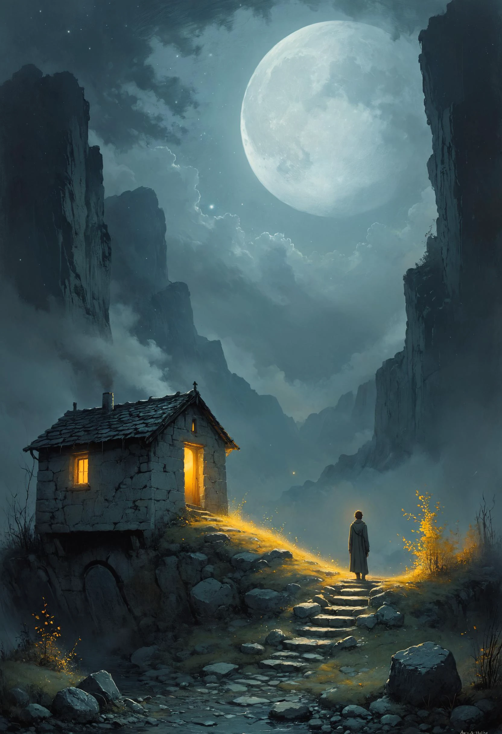 I'm a searchlight soul, they say, but I can't see it in the night, <lora:The_Dark_Side_of_the_Earth:0.8>, <lora:RMSDXL_Creative:0.8>, Overcast Light, <lora:Dreamyvibes artstyle SDXL - Trigger with dreamyvibes artstyle:0.7> Dreamyvibes Artstyle