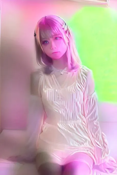 (8k, RAW photo, best quality, masterpiece:1.2), (realistic, photo-realistic:1.2), best quality, ultra high res, (photorealistic:1.2), detached sleeves, bare shoulders, (side boob:1.45), yellow hair, (cute: 1.2), Jpop girl, professional lighting, photon mapping, adiosity, physically-based rendering, black miniskirt, facing camera, full body, short twintails, jewelry, red eyes, small breasts, (floating hair: 1.2), shiny skin, future architecture, depth of field, (stocking with garterbelt: 12) very long hair, (looking at viewer: 1.25) <lora:liyuuLora_liyuuV1:1>