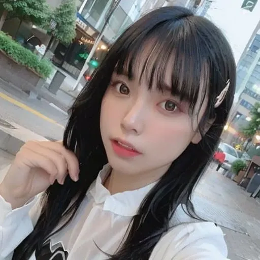 best quality, ultra high res, (photorealistic:1.4), <lora:liyuuLora_liyuuV1:0.9>, black hair, bangs,Face close-up, looking_at_viewer. outdoor, Rainy Street,Expression climax,hair and dress were all wet