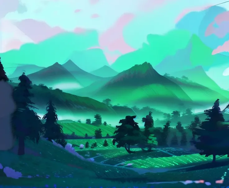 Lofi Style Landscape View