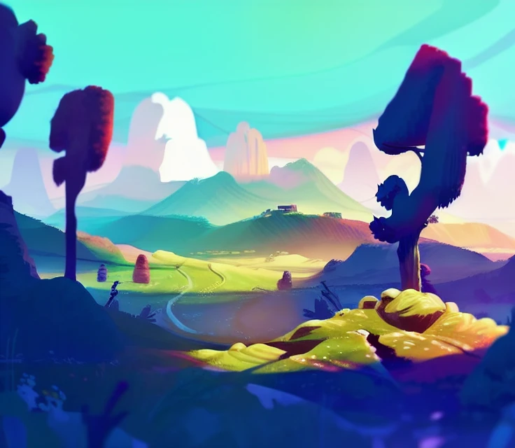 Lofi Style Landscape View