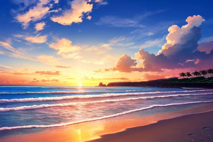 water,no humans, (beach:1.4),boat, ripples, , <lora:scenery-000016:1>