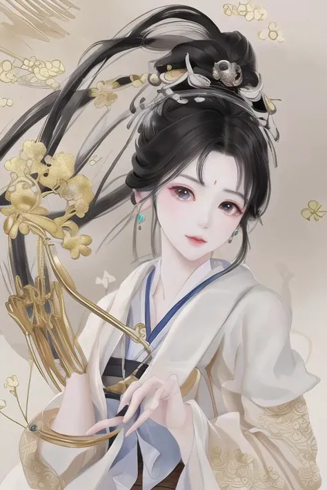 Ultra-realistic 8k CG, masterpiece, ((ultra-detailed background, delicate pattern, intricate details)), best quality, very detailed face, extremely detailed eyes and face, extremely detailed eyes, 1girl, middle breasts, solo, short hair, black hair, messy hair, jasper eyes, sharp eyes, looking at viewer, daytime,<lora:chineseFairy_xiannvV10:0.8> <lora:Moxin_10:0.15>
