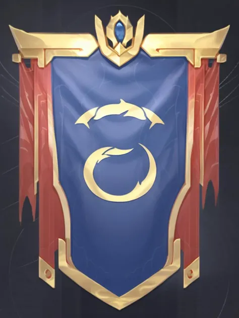 flag, Red cloth, red band, metal decoration, metal trim, sapphire, gold pattern, <lora:flag-en:1> , <lora:game_Nine:0.3>