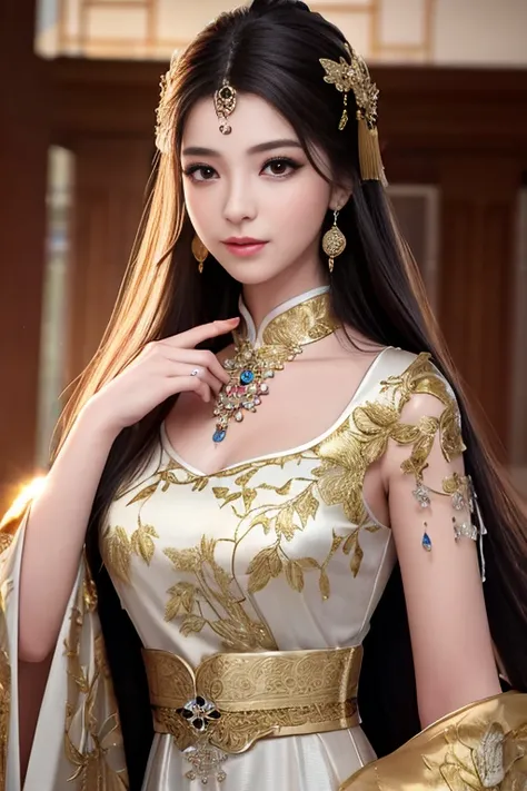 best quality, masterpiece, highres, 1girl, transparent silk china dress, hair ornament, smile, closed mouth,lips, dress,hair ornament, necklace, jewelry, chinese clothes, long hair, earrings, detailed beautiful eyes,detailed eyelash, Beautiful face,upon_body, tyndall effect,photorealistic, rim lighting, two tone lighting,(high detailed skin:1.2), 8k uhd, dslr, soft lighting, high quality, volumetric lighting, candid, Photograph, high resolution, 4k, 8k, Bokeh, inside the Palace, best quality, masterpiece, highres, 1girl, transparent silk china dress, hair ornament, smile, closed mouth,lips, dress,hair ornament, necklace, jewelry, chinese clothes, long hair, earrings, detailed beautiful eyes,detailed eyelash, Beautiful face,upon_body, tyndall effect,photorealistic, rim lighting, two tone lighting,(high detailed skin:1.2), 8k uhd, dslr, soft lighting, high quality, volumetric lighting, candid, Photograph, high resolution, 4k, 8k, Bokeh, inside the Palace