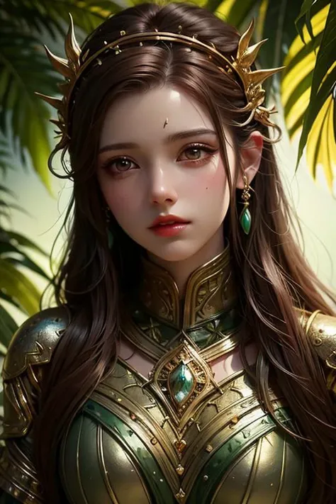 photorealistic, 35mm, intricate details, hdr, intricate details, hyperdetailed, natural skin texture, hyperrealism, sharp, 1 girl, swedish, silver eyes, white prom hairstyle, solo, upper body, looking at viewer, detailed background, detailed face, (<lora:RootsBranchesAIv5:0.5>, RootsBranchesAI theme:1.1), jungle fighter, green tribal clothing, warpaint, beads, tropical climate, dynamic pose, defensive stance, poisonous plants, colorful plants, exotic trees, fronds, vines, mysterious, jungle in background, sunrays, cinematic atmosphere,
<lora:DreamBasedOnGuofeng3_v10:0.7>