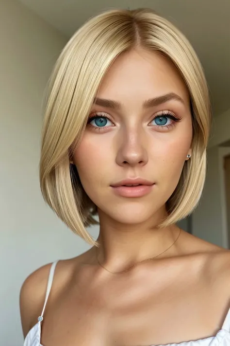 photorealistic rendering, detailed, realistic, high definition, photo of <lora:sd15_locon_AllieDunn_16_v1-000014:.9> AllieDunn with blonde hair, focus on eyes, close up on face, hair styled as curled bob,
