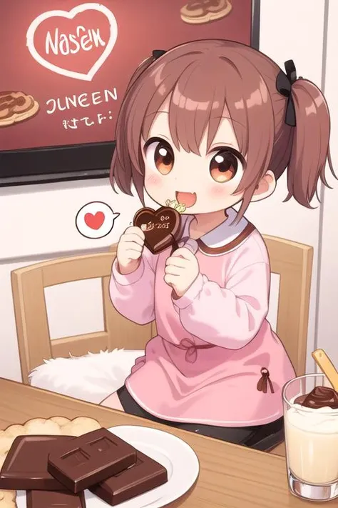 masterpiece, best quality,ultra detail,girl,give food, pinch a cookie, hand from out of screen, smile <lora:give food-001.5:0.7>happy,dish,juice,spoken heart,chocolate