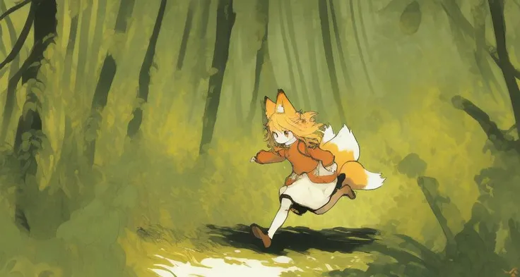 the cute fox girl runs through the dense forest, [Carl Larsson|(Van Gogh:0.2)]
<lora:cutethingsB001-000005:.21> <lora:FurryCoreV2New-07:.81>