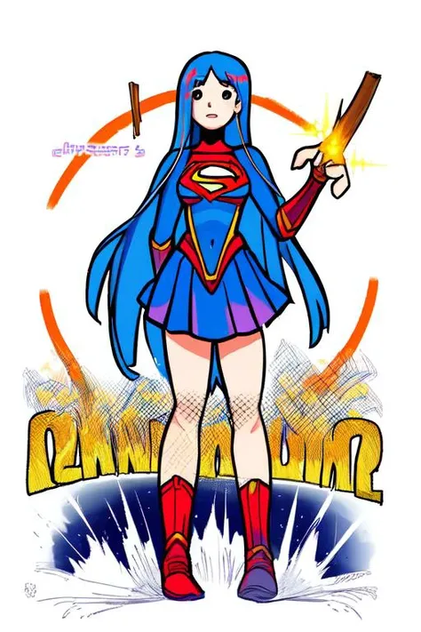 cute supergirl outside the cornfield, illustration, stick figure character art
<lora:cutethingsB001-000008:.81>