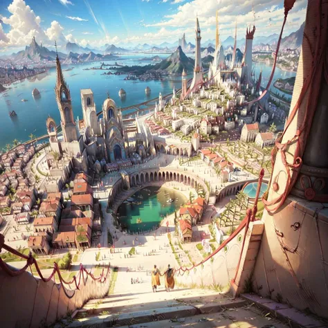 <lora:bronzepunkai2:.9> bronzepunkai city