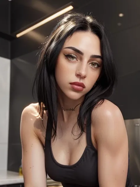 gquality, <lora:nickinicole-10:1> 1girl, eyeliner, black hair, upper body