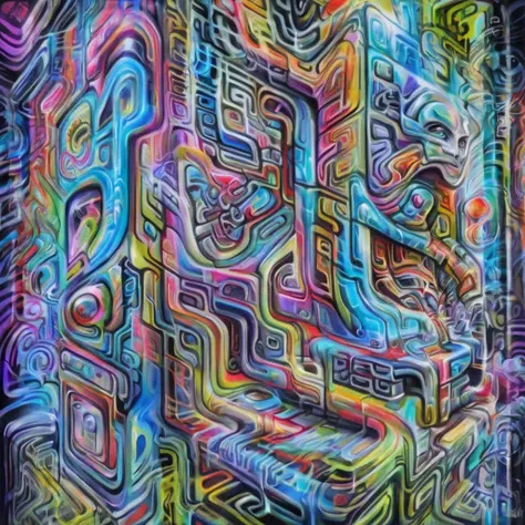 <lora:f4b14n:1> f4b14n str0k3 vibrant psychedelic graffiti