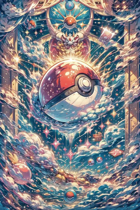 (illustration, best quality, masterpiece, official art:1.1), <lora:pokeball:0.7>, pokeball, <lora:detail_slider_v4:4>, <lora:DETAIL_SLIDER_BY_STABLE_YOGI:0.6>, <lora:animetarotV51:0.6>, <lora:Celestial_V2:0.8>, tarot, no humans,