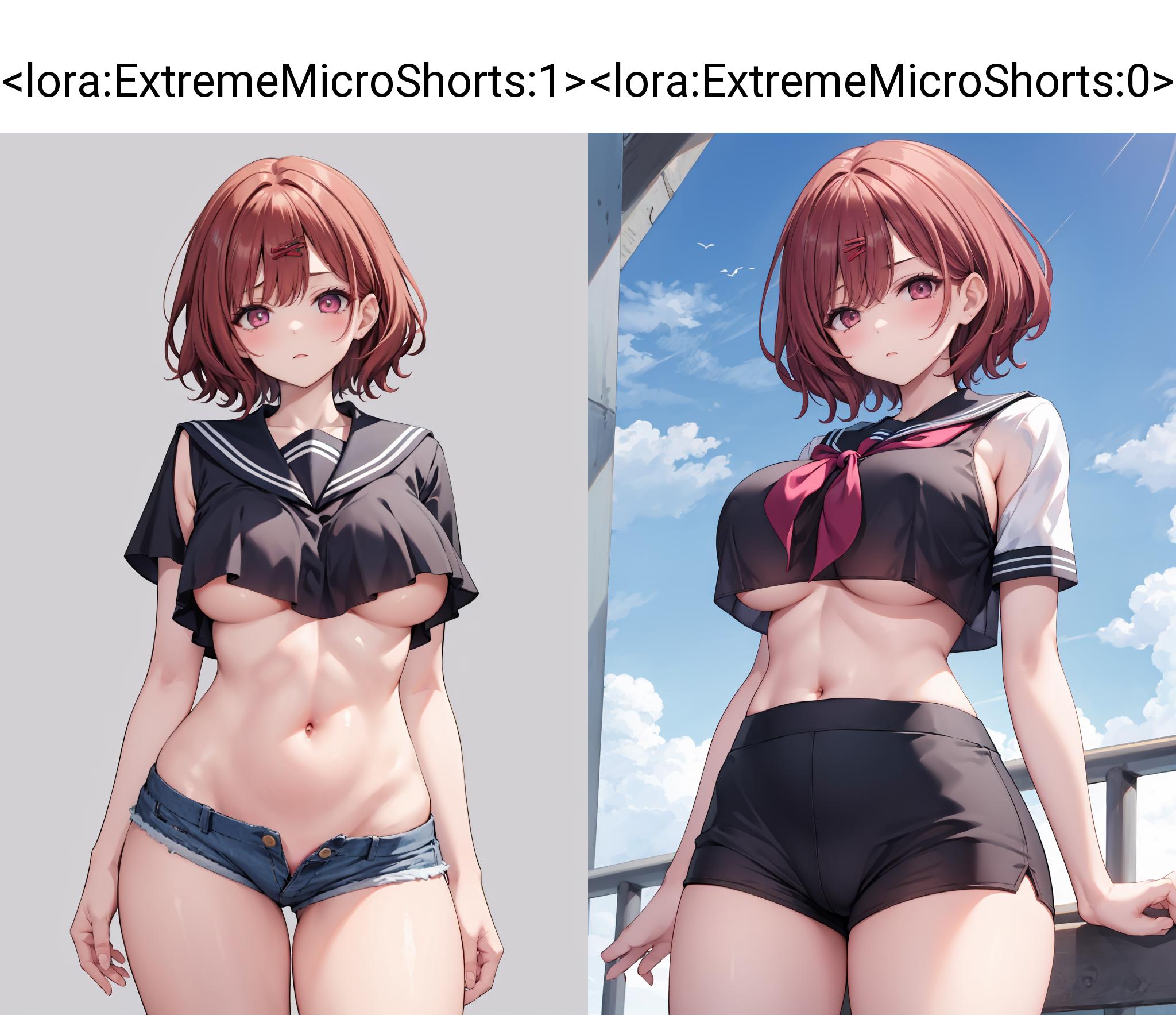 Extreme Micro Denim Shorts with Open Fly 界·超短裤 v1.0