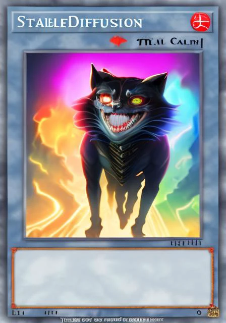 ((masterpiece)),a devil cat,evil, villian, mtg card