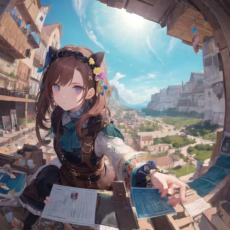 masterpiece, high quality, absurdres, ultra detailed, illustration,8k, unity, 1girl, (25yo:1.4), rpg, pov, looking at viewer, simple background, fisheye,