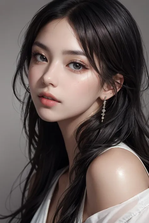 1girl, (close up:1.2), oblique angle, canted angle, best quality, masterpiece, illustration, photorealistic, (realistic:1.4), photo-realistic, RAW photo, ultra-detailed, CG, unity, 8k wallpaper,16k wallpaper, extremely detailed CG, extremely detailed, an extremely delicate and beautiful, extremely detailed, Amazing, finely detail, official art, High quality texture, incredibly absurdres, highres, huge filesize, highres, look at viewer, (young:1.4), (beautiful detailed Japanese girl), 18 years old girl, (glossy shiny skin, beautiful skin, fair skin, white skin, realistic_skin), ((shiny black  hair)), perfect face, detailed beautiful face, detailed light brown eyes,  glossy lips,