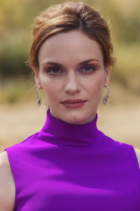 headshot, woman in lavender sleeveless turtleneck dress, soft colors, bokeh, masterpiece, high quality, (high detailed skin:1.1)
<lora:christina_hendricks_lora_v01:1> ch3nd