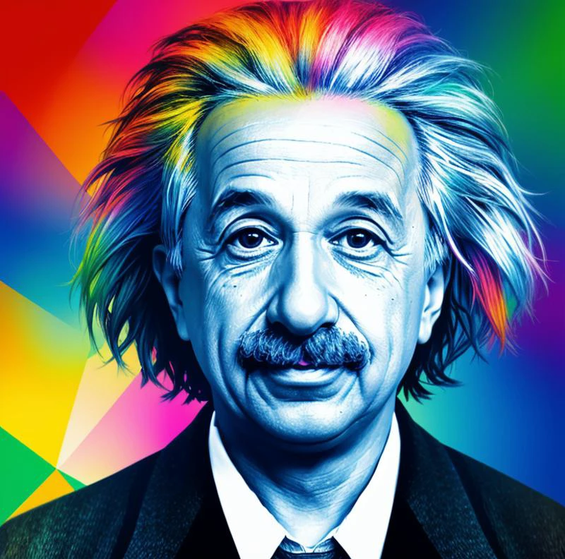 a colorful illustration of Albert Einstein
<lora:Albert Einstein:1> Albert Einstein, Einstein <lora:alfred
<lora:haenraets:0.7> whaenraets
