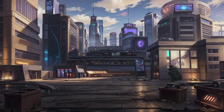 long shot,casino buliding,cyberpunk,  future metropolis,neon_lights, cityscape,gradient night_sky,led screen,holographic display,skyline, skyscraper,macaron hue,(((masterpiece))),(((bestquality))),(illustration),blending,cinematic lighting,UHD,8k,wallpaper,luminism, <lora:mcs_v1:0.4>