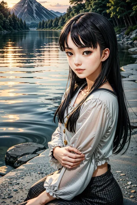 (masterpiece, best quality:1.3)
<lora:epi_noiseoffset2:1> <lora:add_detail:0.7> <lora:Persona4YukikoAmagi:0.8>
Persona4YukikoAmagi, 1girl, solo, long hair, black hair, lakeside, sunset, warm and golden light reflecting on the tranquil water