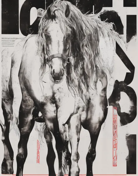 ((Minimalism,Poster)),red theme,(horse) <lora:MinimalismPoster:1>