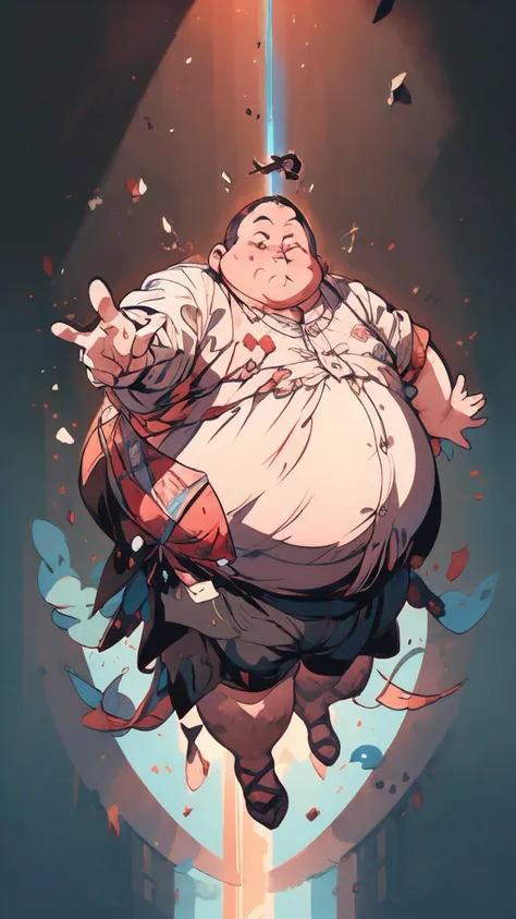 masterpiece,best quality,cinematic lighting,natural shadow,Crane Shot,
<lora:powderblue:1>,1man,masculine,photo of a fat man,Pompadour,white,Songket,Ribbon,Praying,
glowing,aura,energy,beam,flying debris,
<lora:weight_slider_v2:3>,<lora:muscle_slider_v1:-1>,
<lora:add_detail:1>,