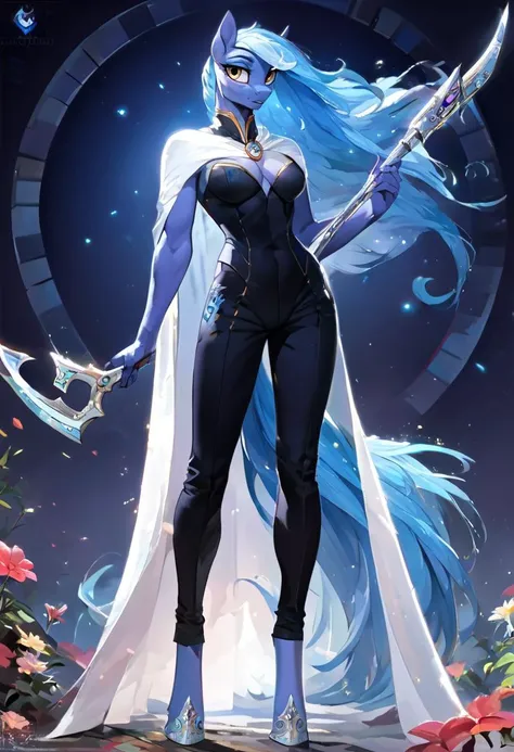 score_9, score_8_up, score_7_up, source_pony, aesthetic full body illustration of a uncommon magical pony in an enchanted wonderland, blue mane, beautiful whimsical fantasy art concept, detailed background, glowing particles, masterpiece, best quality, sfw, <lora:KSF:1> magnificent alien, anthropomorphic creature