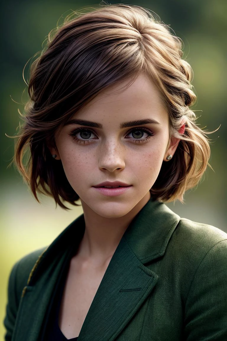 photo of beautiful (emwats0n:0.99), a woman with perfect hair, hair upsweep updo, wearing (green kesa:1.1), ((Cartooncore:1.1)), (plain yellow background:1.1), modelshoot style, (extremely detailed CG unity 8k wallpaper), professional majestic photography, (smile), ((upper body)), (Sony a7R IV Mirrorless Camera), 24mm, exposure blend, hdr, faded, extremely intricate, High (Detail:1.1), Sharp focus, dramatic, soft cinematic light, (upper body), (looking at viewer), (detailed pupils), 4k textures, soft cinematic light, adobe lightroom, photolab, elegant, ((((cinematic look)))), soothing tones, insane details, hyperdetailed, low contrast