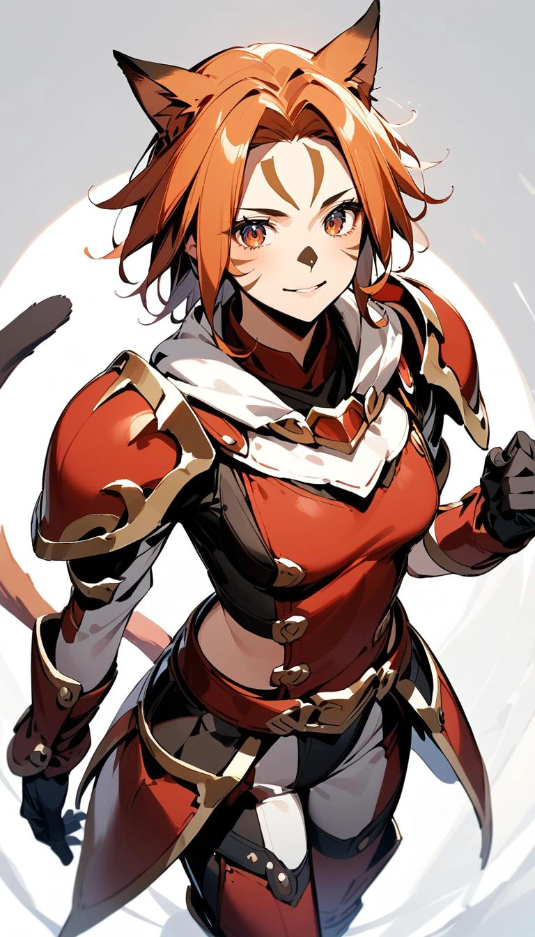 score_9, score_8_up, score_7_up, score_6_up, score_5_up, score_4_up,anime,best quality,masterpiece,rating_safe
BREAK
<lora:MITR8XLpony:1>, 1girl,black nose,animal ears,facial mark,cat tail, (MF6 hair:1.2)
looking at viewer, happy smile,zettai ryouiki,cowboy shot,duel armor,