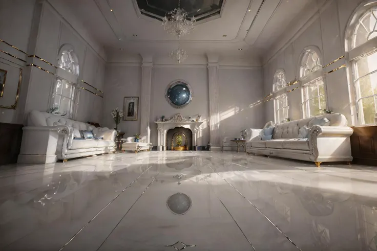 4k, high quality, ray tracing, <lora:streamlinerai:.9> streamlinerai Mansion, ww1, stylized, shiny white, full of reflections, blue glowing lights, futurism, clean edges, Tinted windows,