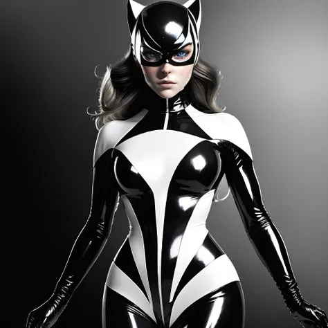 SallyBoyle,short black hair,makeup,small breasts ,brown eyes,lips , solo, standing, posing, curvy, hand on chest
SBattire, white gloves, monochrome bodysuit, turtleneck, latex, high heels, hat with goggles, white mask,
black and white disco room,
(insanely detailed, beautiful detailed face, masterpiece, best quality) <lora:SallyBoyle:0.8>