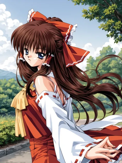 tachi-e,
hakurei reimu, hakurei reimu \(cosplay\),
<lora:moon-v2:1.0>
cowboy shot, dynamic pose,