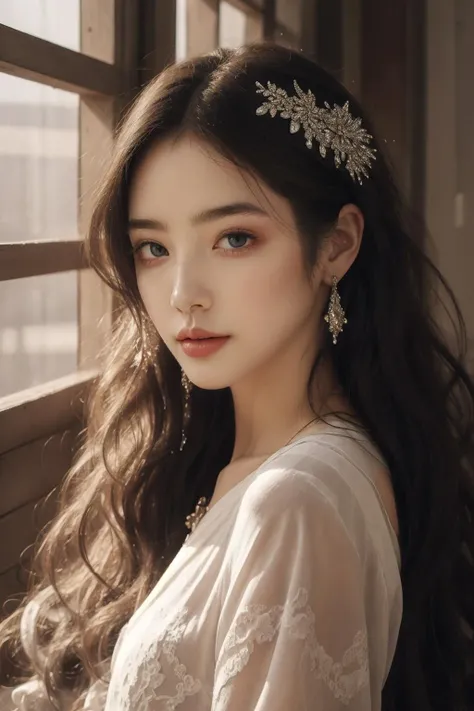 ((Realistic lighting、top-quality、8K、masterpiece:1.3))、Clear focus:1.2、NSFW:1.2,(nudde:1.2)、((realisitic)) , ((Real Light、top-quality))、Model body type:1.4、(dark brown hair、tits out:1.2)、dark-brown eyes、length hair、tropical rainforest、(24 year old:1.3)、hyperdetailed face、A detailed eye、二重まぶた、a necklace、Bracelet、Hair over one eye、high-heels、eye line、falls、