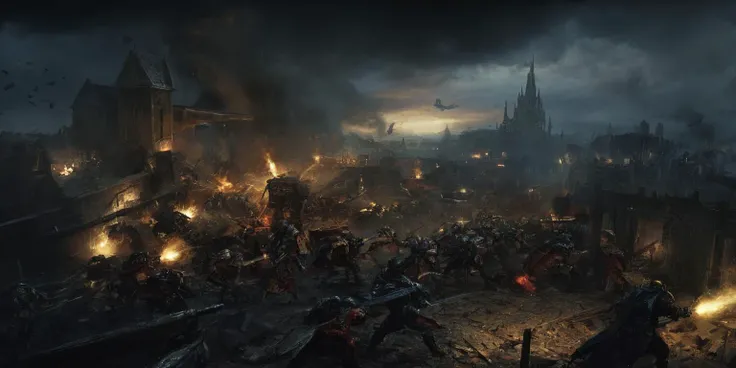 Generate a stunning art style, a true [masterpiece] [best quality] of art. The image showcases [detailed linework], [dynamic shading], and [dramatic lighting], bringing to life a [dreading atmosphere, grim dark coloures]. In the background a {armies fighting,, battlefield,  gothic city, warhammer 40k, artillery, explosion] is to be seen in [grand:1.8, high-scale:1.8, panorama:1.8] from [from below].  A astra militarum,  [full body view. He  is holding a lasgun, holding rilfe. He is wearing a full armour].
<lora:lasgunlorav1:1>