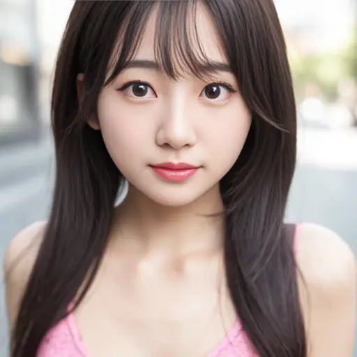 masterpiece, 1girl,best quality, korean, photorealistic,hyper detail,detailed skin,eos,f2.8,,upper body,lens, natural lighting,detailed skin,smile,advertisement,, model, ,,highly detail face: 1.2,narrow nose, real human skin,bloom,film grain,small breasts ,upper body,, looking at viewer,long hair, puffy lips,korean female,full body,light skin,,dappled sunlight, street,seoul,<lora:kGirlMix101:0.4>