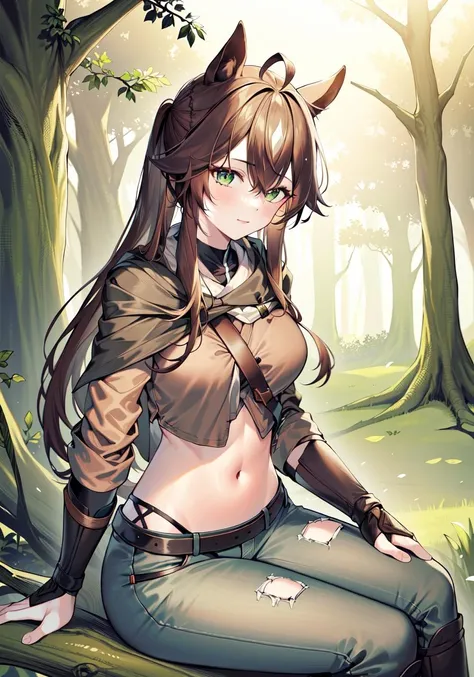 (((masterpiece, best quality, high resolution))),
Default, MeteorClothing, 1girl, solo, forest, sitting in wood, sitting on tree, forest, sitting,
<lora:ArknightsMeteorv1:0.8>