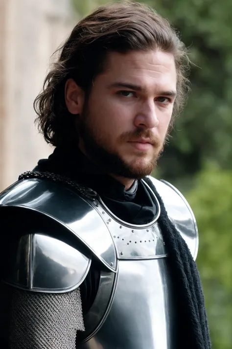 Intricately detailed portrait, professional photograph, of knight, armor, male focus, shoulder armor, facial hair, pauldrons, blurry background, chainmail, blurry, short hair, realistic, beard, upper body, solo, cape, closed mouth, breastplate, looking at viewer, grey hair, (highly detailed:1.2), (soft focus), Game of Thrones <lora:game_of_thrones_offset:1> film still, HDR, 8k resolution, film grain, blonde hair