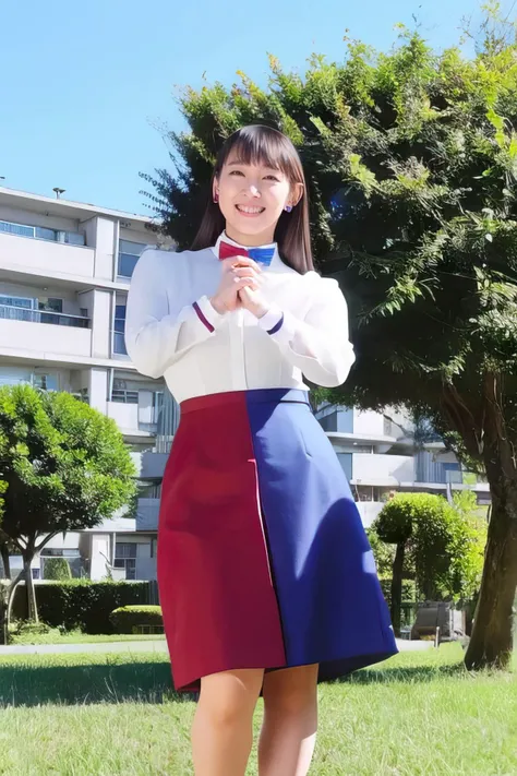 masterpiece,beautiful,extremely detailed,(ultra high res),(8k UHD best quality), (realistic, photo-realistic:1.37), depth_of,field, blurry_background, photo_inset,Dramatic lighting,reference_inset,photo_background,photorealistic,looking_at_viewer,(1girl,solo:1.50),detailed skin,shiny skin,(((apartment complex))),(((upper body))),de_r<lora:de_r:1>