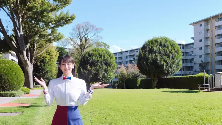 masterpiece,beautiful,extremely detailed,(ultra high res),(8k UHD best quality), (realistic, photo-realistic:1.37), depth_of,field, blurry_background, photo_inset,Dramatic lighting,reference_inset,photo_background,photorealistic,looking_at_viewer,detailed skin,shiny skin,(((Apartment complex))),(((1girl))),(((solo))),smile,de_r<lora:de_r:1>